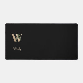 Eleganter Botanischer Monogramm-Brief W Schreibtischunterlage