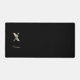 Eleganter Botanischer Monogramm-Brief X Schreibtischunterlage