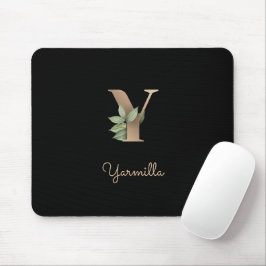 Eleganter Botanischer Monogramm-Brief Y Mousepad