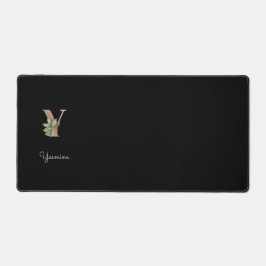 Eleganter Botanischer Monogramm-Brief Y Schreibtischunterlage