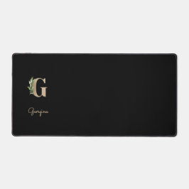 Eleganter Botanischer Monogramm-Buchstabe G Schreibtischunterlage
