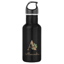 Eleganter Botanischer Monogramm-Goldbrief A