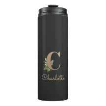 Eleganter Botanischer Monogramm-Goldbrief C