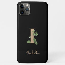 Eleganter Botanischer Monogramm-Goldbrief I Case-Mate iPhone Hülle