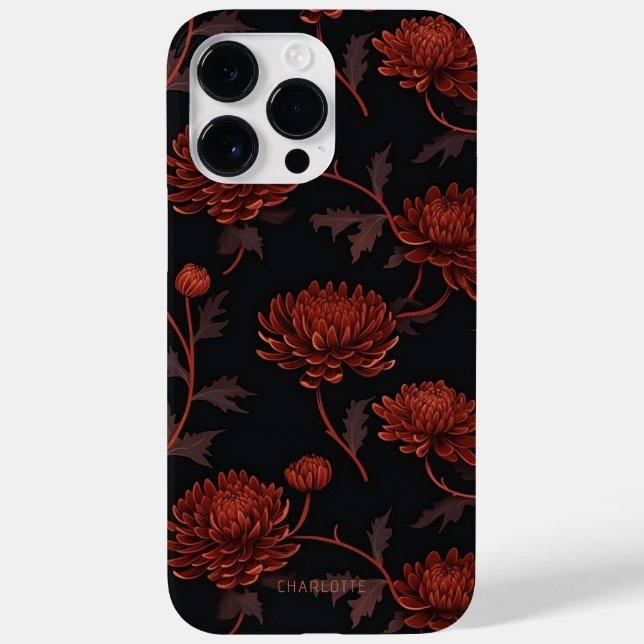 Eleganter botanischer Personalisierter Name Case-Mate iPhone Hülle (Rückseite)
