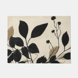Eleganter botanischer Teppich mit Blattmuster Fußmatte