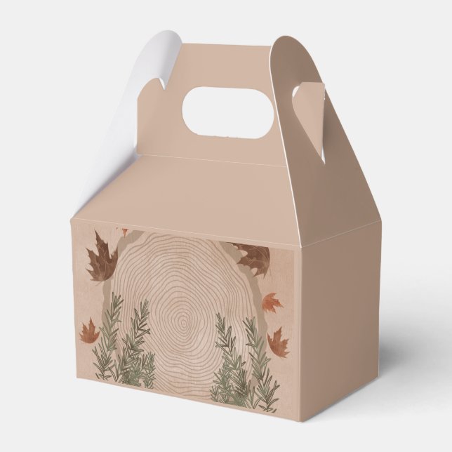 Eleganter Botanischer Weihnachtssticker Geschenkschachtel (Vorderseite)