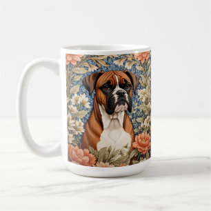Eleganter Boxerhund, inspiriert von William Morris Kaffeetasse
