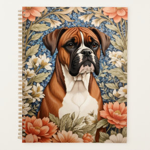 Eleganter Boxerhund, inspiriert von William Morris Planer