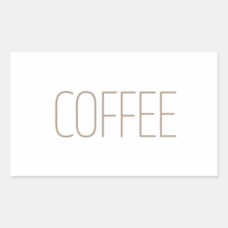 Eleganter brauner Kaffee Rechteckiger Aufkleber