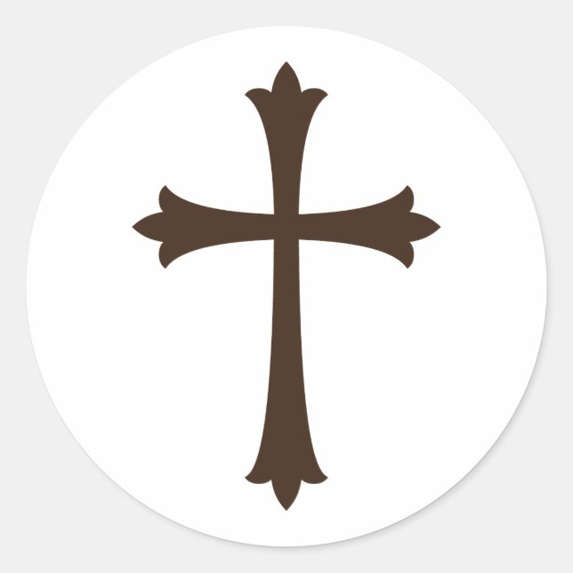 Eleganter brauner Umschlag Aufkleber (Vorderseite)