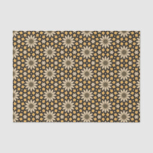 Eleganter brauner und goldener Ton Moderne geometr Seidenpapier