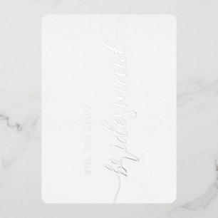 Eleganter Brautjungfer-Vorschlag Minimalistische S Folieneinladung
