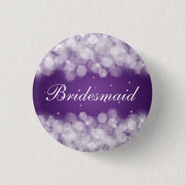 Eleganter Brautjungfern-Bevorzugungs-Party-Schein Button (Vorderseite)