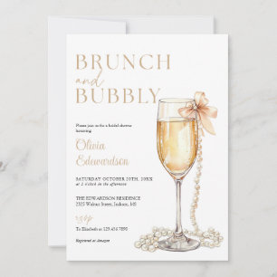 Eleganter Brautjungfernabschied mit Brunch und Cha Einladung