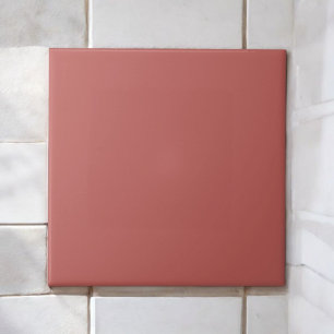 Eleganter Brick Red Monochrome Minimalistisch Eart Fliese