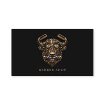 Eleganter Bronze Büffel Friseursalon QR-Code