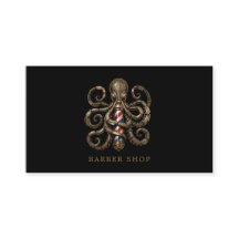 Eleganter Bronze-Oktopus-Friseursalon-QR-Code