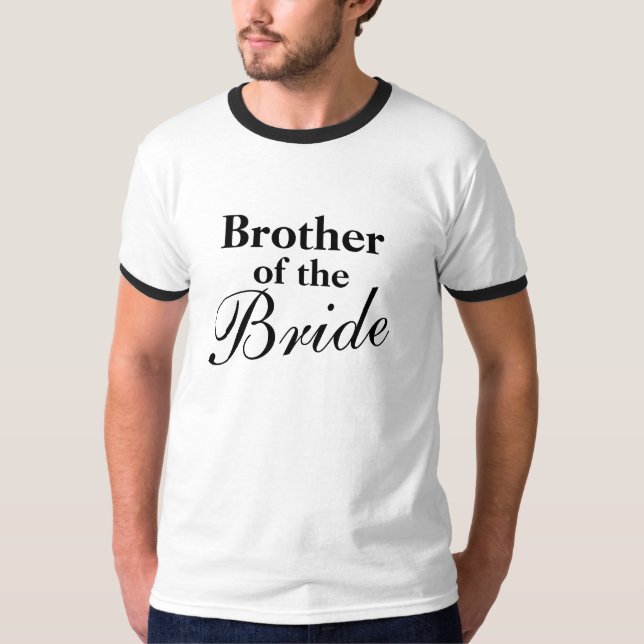 Eleganter Bruder der Braut zu Shirts (Vorderseite)