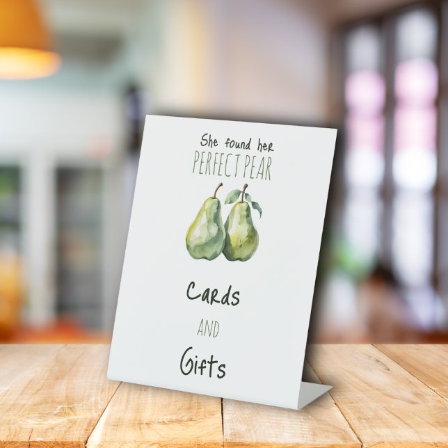 Eleganter Brunch Perfect Pear Brautparty Dekor Sockelschild (Von Creator hochgeladen)