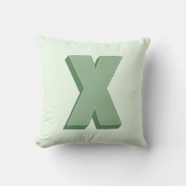 Eleganter Buchstabe X Monogramm Personalisierter A Kissen
