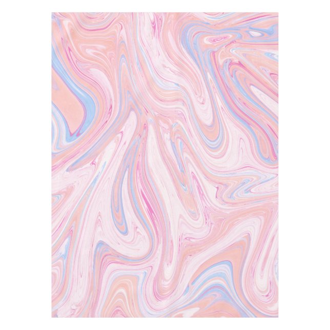 Eleganter bunter blauer orange Marmor des Tischdecke (Vorderseite)