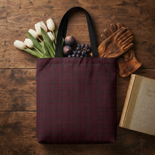 Eleganter Burgunder-Tartan