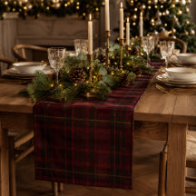 Eleganter Burgunder-Tartan