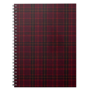 Eleganter Burgunder-Tartan Notizblock