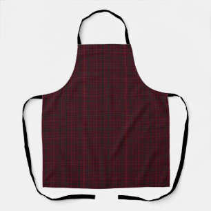 Eleganter Burgunder-Tartan Schürze