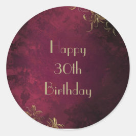 Eleganter Burgundy & Imitats Gold Sticker