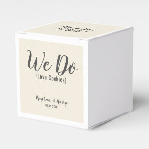 Eleganter Burlap Wir machen Liebe Cookies individu Geschenkschachtel