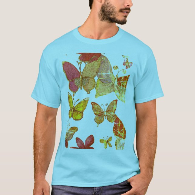 "Eleganter Butterfly Swirl T - Shirt (Vorderseite)