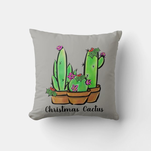 Eleganter Cactus cacti succulents Kissen (Vorderseite)