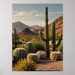 Eleganter CACTUS Poster