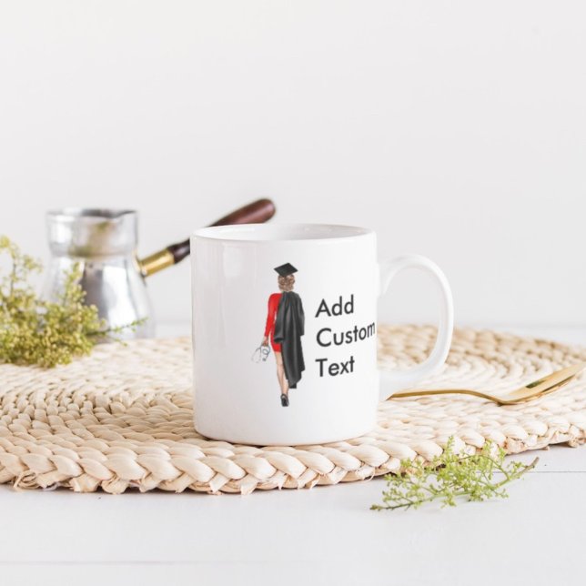 Eleganter Calligrafy Custom Text Abschluss Kaffee Kaffeetasse (Von Creator hochgeladen)