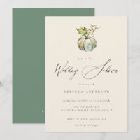 Eleganter Calligrafy Fall Pumpkin Polterabend