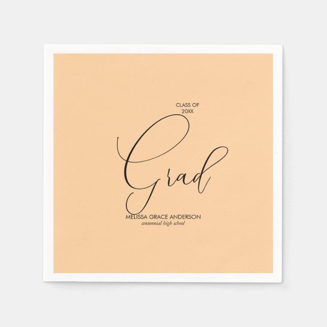 Eleganter Calligrafy Script-Abschluss Serviette (Vorderseite)