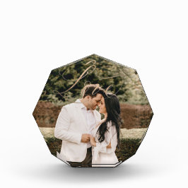 Eleganter Calligraphie-L-O-V-E-Foto-Block Fotoblock