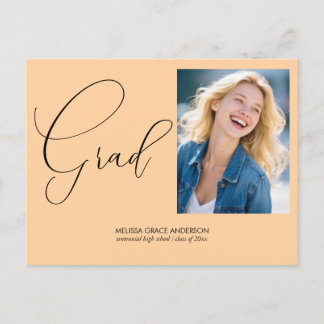 Eleganter Calligraphy Script-Foto-Abschluss Einladungspostkarte
