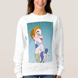 Eleganter Cartoon Lady Sweatshirt