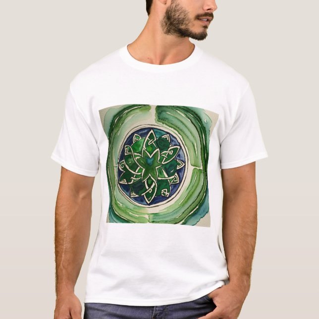 Eleganter Celtic Knot Watercolor T - Shirt (Vorderseite)