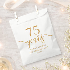 Eleganter Champagner 75. Hochzeitstag Geschenktütchen
