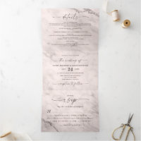 Eleganter Champagner Rosa Marmor mit Foil Wedding