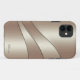 Eleganter Champagner Shimmer Waves Muster mit Name Case-Mate iPhone Hülle (Rückseite (Horizontal))