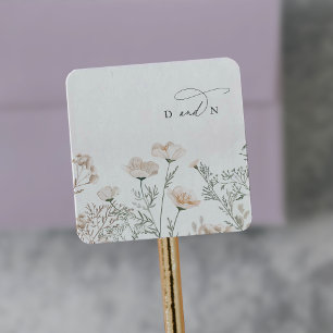 Eleganter Charm Garden Wedding Umschlag Aufkleber