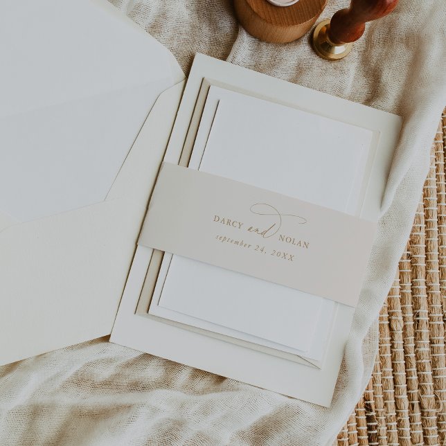 Eleganter Charm Ivory Wedding Invitation Bly Band (Von Creator hochgeladen)