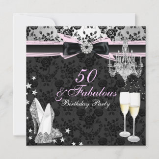 Eleganter Chic 50 & fabelhafte Einladung zum Gebur