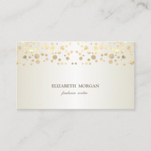 Eleganter Chic Anspruchsvoller Gold Confetti Visitenkarte