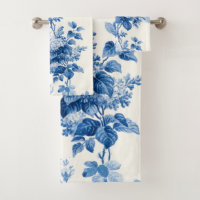 Eleganter Chic Blau und Vintage Blüte